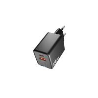 HYTECH HY-XEG45 Type USB-C 45W PD + 18W USB QC 3.0 GAN Siyah Hızlı Ev Şarj Adaptörü